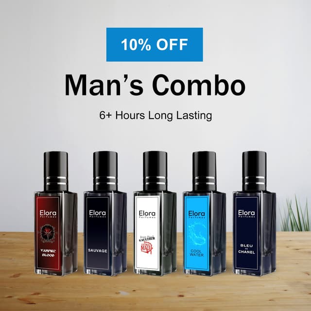 5-in-1 Exclusive Mens' Fragrance Collection ELORA Perfumes Bangladesh